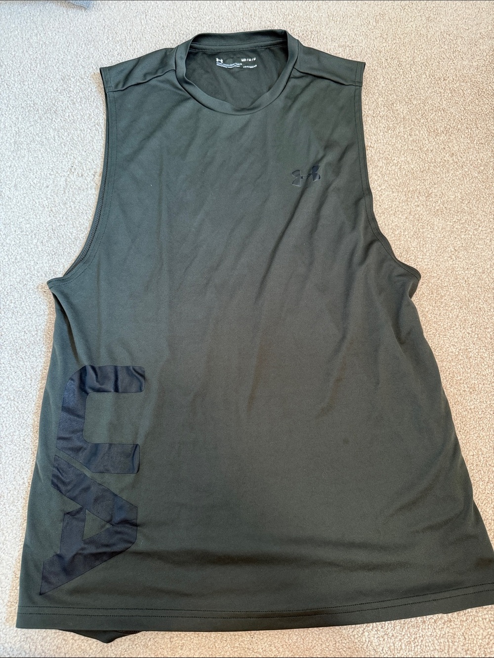Under Armour Men’s Olive Green Sleeveless Muscle Tee